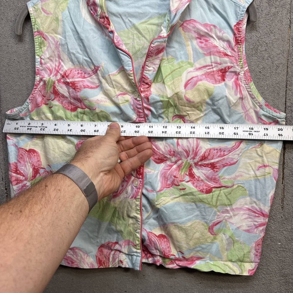 Pine Cone Hill‎ Fine Linens Floral Cotton Sleeveless Pajama Set Cottagecore M - Picture 5 of 14